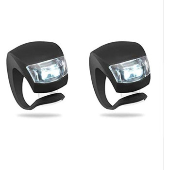 2 PCS Silicone Bike Bicycle Cycling Head Front Rear Wheel LED Waterproof Bicycle Handlebar Light