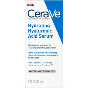 Cerave Hyaluronic Acid Serum for Face with Vitamin B5 and Ceramides, 1 Oz, 30 ML (Pack of 1)