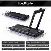 HELIOS FITNESS 2 in 1 Pre Installated Foldable Treadmill, HTH-5010 (4 HP Peak)