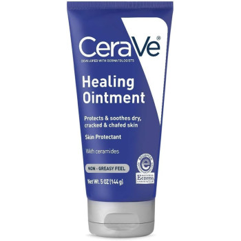 CeraVe Healing Ointment with Hyaluronic Acid and Ceramides for Protecting and Soothing Cracked, Chafed Skin, 5 Oz