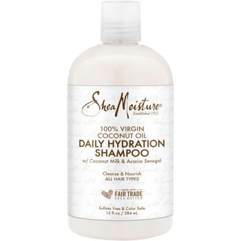 SHEA MOISTURE Daily Hydration 100 Percentage Virgin Coconut Oil Shampoo for all hair types, 384 ML