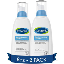 Cetaphil Oil Free Gentle Foaming Cleanser For Dry to Normal, Sensitive Skin, 8 Oz (Pack of 2)
