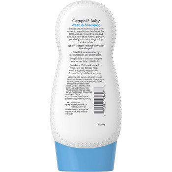 CETAPHIL BABY Wash And Shampoo with Organic Calendula, 7.8 Fl Oz