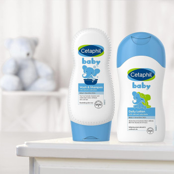 CETAPHIL BABY Wash And Shampoo with Organic Calendula, 7.8 Fl Oz