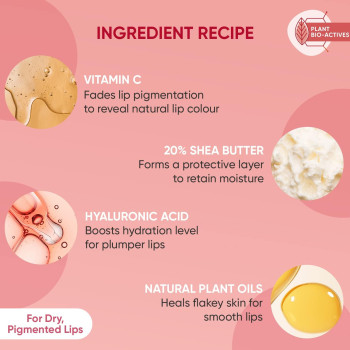 Dot & Key Lip Plumping Sleeping Mask Vitamin C + E, Tinted Lip Balm for Dry Lips, 15 ML