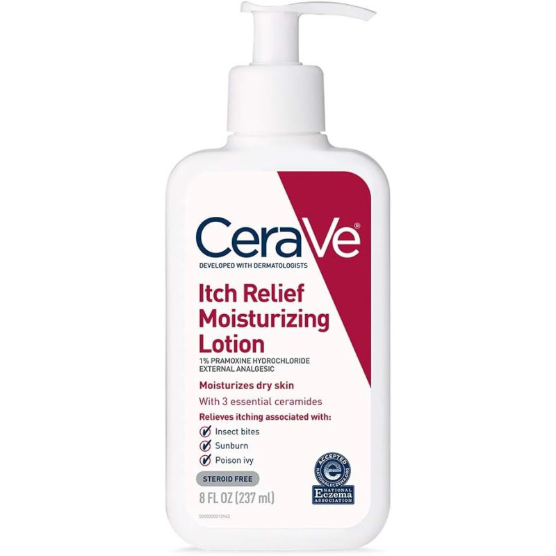 CeraVe Itch Relief Moisturizing Cream for Dry and Itchy Skin 8 Fl Oz (237 ML)