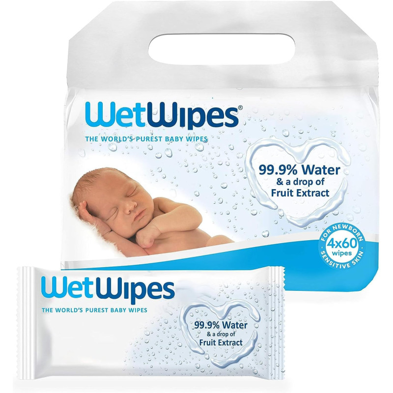 WetWipes Babies Wipes - Pack of 4 X 60s Genuine and Authentic