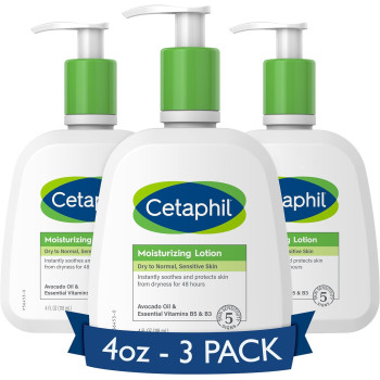 Cetaphil Body Moisturizer, Hydrating Moisturizing Lotion for All Skin Types, 4 Oz (Pack of 3)