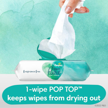 Pampers Aqua Pure Sensitive Baby Wipes 6X Pop-Top (336 Count)