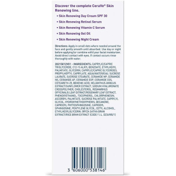 CeraVe Anti Aging Gel Serum for Face to Boost Hydration With Ceramide Complex, Sunflower Oil, and Hyaluronic Acid, 1 Oz