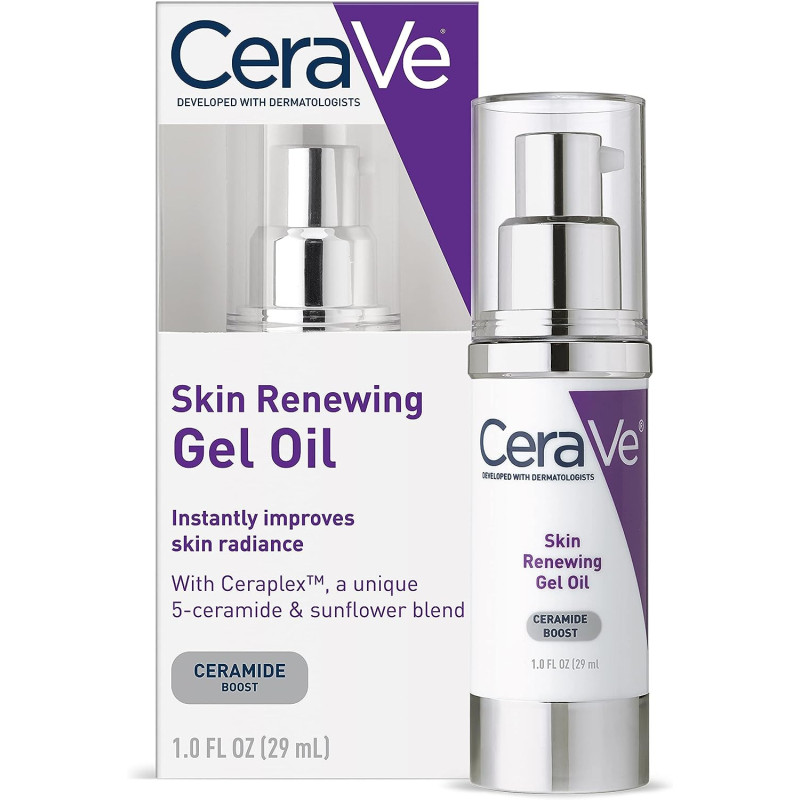 CeraVe Anti Aging Gel Serum for Face to Boost Hydration With Ceramide Complex, Sunflower Oil, and Hyaluronic Acid, 1 Oz