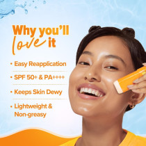 Aqualogica Glow+ Dewy Lightweight & Hydrating Sunscreen Sunstick with SPF 50+ & PA+ For Normal, Dry & Combination Skin of Women & Men, 20 G