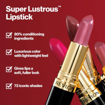 REVLON Lipstick, Super Lustrous Lipstick, Creamy Formula For Soft, 423 Pink Velvet, 0.15 Oz