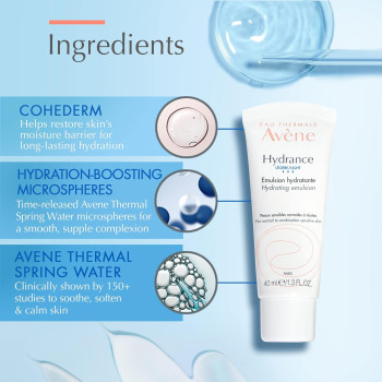 Eau Thermale Avene Hydrance Rich Hydrating Cream - Adapted to Dry to Very Dry Sensitive Skin - 40 ML Tube