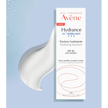 Eau Thermale Avene Hydrance UV Light Hydrating Cream SPF30 - Adapted to Normal to Combination Sensitive Skin, 40 ML Tube