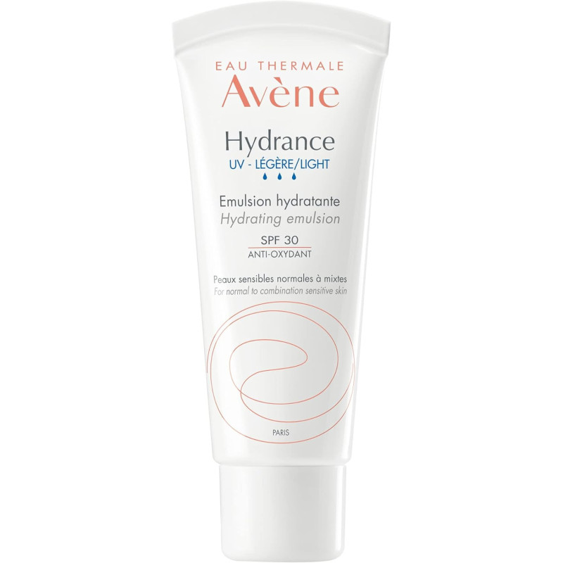 Eau Thermale Avene Hydrance UV Light Hydrating Cream SPF30 - Adapted to Normal to Combination Sensitive Skin, 40 ML Tube