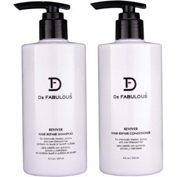 De Fabulous Shampoo and Conditioner Reviver Set Sulfate Free for Keratin Treatment, 8 Oz