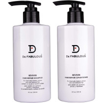 De Fabulous Shampoo and Conditioner Reviver Set Sulfate Free for Keratin Treatment, 8 Oz