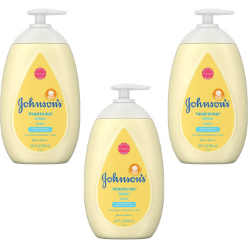 Johnson's Head-to-Toe Moisturizing Baby Body Lotion for Sensitive Skin, 27.1 Fl Oz (Pack of 1)