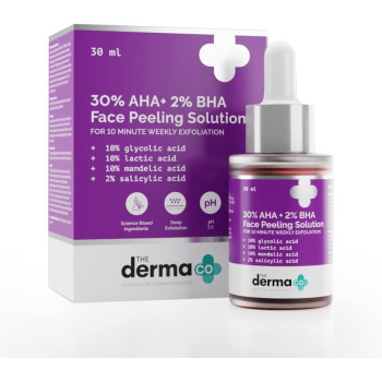 The Derma Co 30 Percentage AHA + 2 Percentage BHA Face Peeling Solution, 30 ML