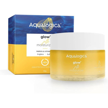 Aqualogica Glow+ Jello Moisturiser with Vitamin C & Papaya for Illuminating Moisturization & Skin Hydration, Non Sticky, 50 G
