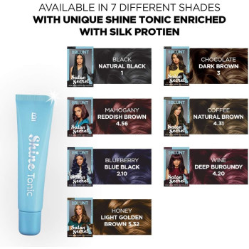 BBlunt High Shine Creme Hair Colour with Shine Tonic - Coffee Natural Brown 4.31, 100 G, 8 ML