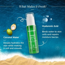 Aqualogica Face Toner Hydrate+ Refresh Toning Mist with Coconut Water and Hyaluronic Acid, 100 ML