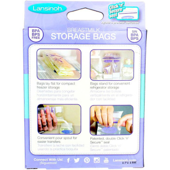 Lansinoh Breast Milk Storage Bags, 50 Count