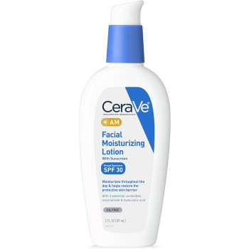 CeraVe Facial Moisturizing Lotion AM SPF 30, 3 Oz, Fragrance Free