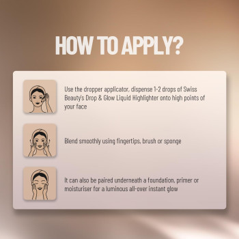 SWISS BEAUTY Drop & Glow Liquid Highlighter For Face Makeup, 18ML