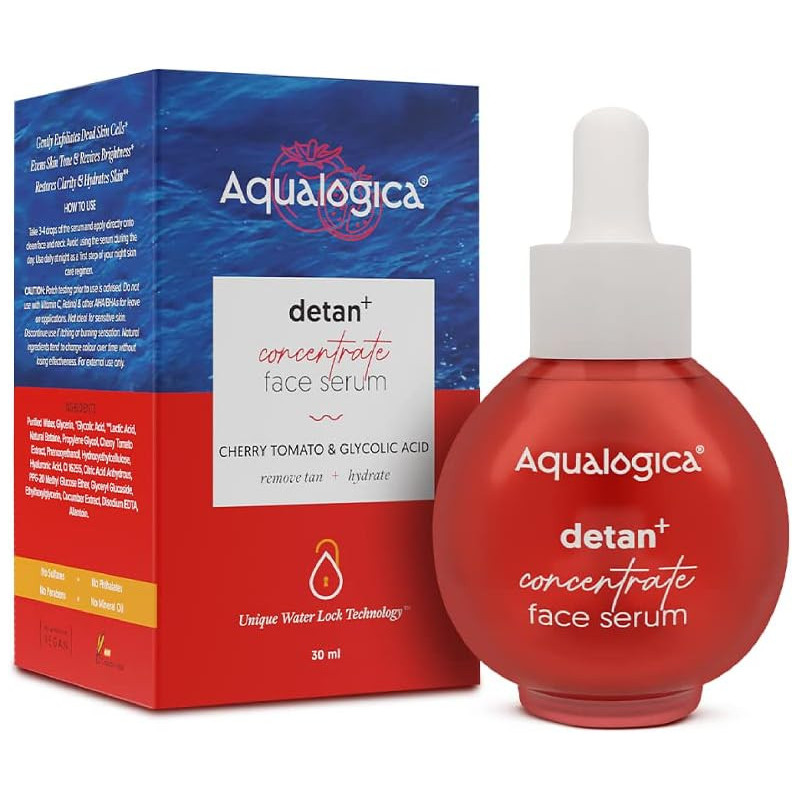 Aqualogica Detan+ Concentrate Face Serum for Men & Women, 30 ML