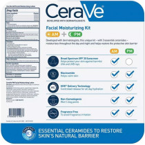 CeraVe Facial Moisturizing Lotion, 3 Oz, AM/PM Bundle