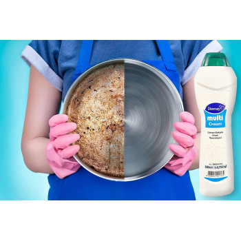 Diversey Multi Cream, Non Abrasive Stain Removal for Washroom, Sink, Tub, Tiles and Stainless Steel Surfaces 500 ML (Pack of 2)