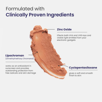 RE' EQUIL Sheer Zinc Tinted Sunscreen SPF 50 PA+++ - 100 Percentage Mineral Sunscreen Cream, 50 G