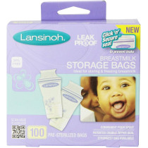 Lansinoh Breastmilk Storage Bags, 100 ct - 3 Pk