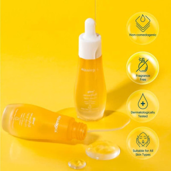 Aqualogica Glow+ Concentrate Vitamin C Face Serum with Hyaluronic Acid, Vitamin C & Papaya, 30 ML
