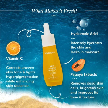 Aqualogica Glow+ Concentrate Vitamin C Face Serum with Hyaluronic Acid, Vitamin C & Papaya, 30 ML