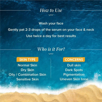 Aqualogica Glow+ Concentrate Vitamin C Face Serum with Hyaluronic Acid, Vitamin C & Papaya, 30 ML