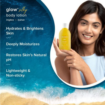 Aqualogica Glow+ Silky Body Lotion with Papaya & Vitamin C, 300 ML