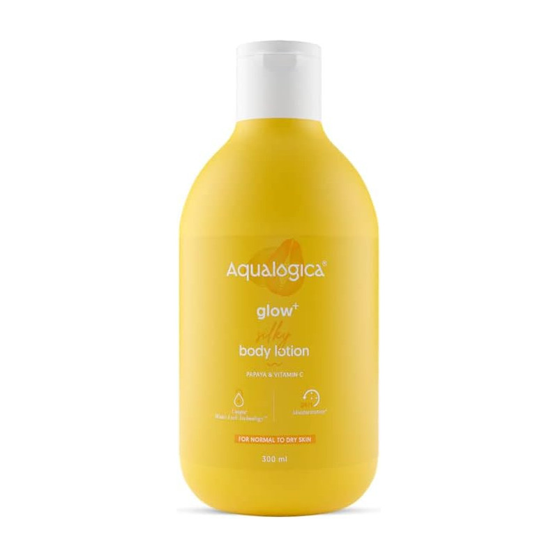 Aqualogica Glow+ Silky Body Lotion with Papaya & Vitamin C, 300 ML