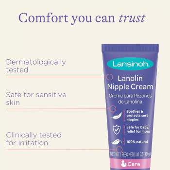 Lansinoh Breast Cream, 1.41 Oz Tube (Pack of 3)
