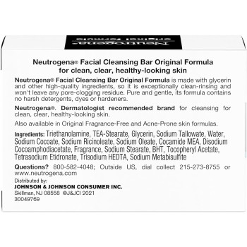 Neutrogena Transparent Scented Facial Soap, Original Formula Soap, 3.5 Oz (Pack of 6)