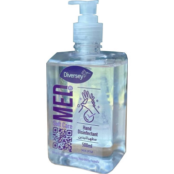 Diversey Soft Care Med H5 - IPA based Hand Sanitizer, Non-Perfumed, 500 ML