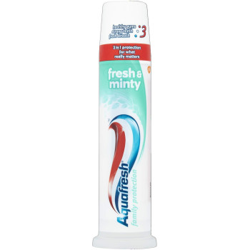 Aquafresh Toothpaste Family Protection Fresh & Minty Pump, 100 ML
