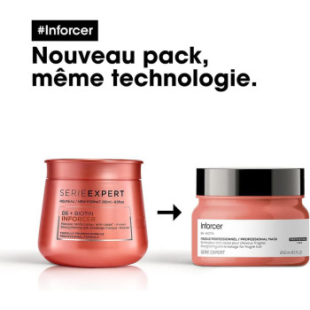 Professional - Inforcer Strength Mask, Shields Against Breakage With Biotin & Vitamin B6, 250 ML