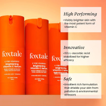 Foxtale 15 Percentage Vitamin C Face Serum For Glowing Skin With Pure L-Ascorbic Acid And Vitamin E, Brightening Serum For Dark Spots, 30 ML (Pack of 1)