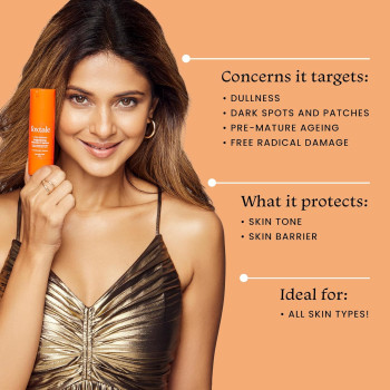 Foxtale 15 Percentage Vitamin C Face Serum For Glowing Skin With Pure L-Ascorbic Acid And Vitamin E, Brightening Serum For Dark Spots, 30 ML (Pack of 1)