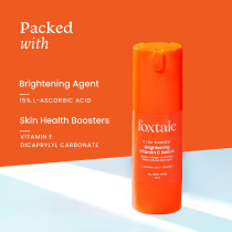 Foxtale 15 Percentage Vitamin C Face Serum For Glowing Skin With Pure L-Ascorbic Acid And Vitamin E, Brightening Serum For Dark Spots, 30 ML (Pack of 1)