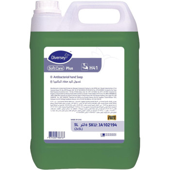 Diversey Soft Care Plus H41 Antibacterial Hand Soap, 5L