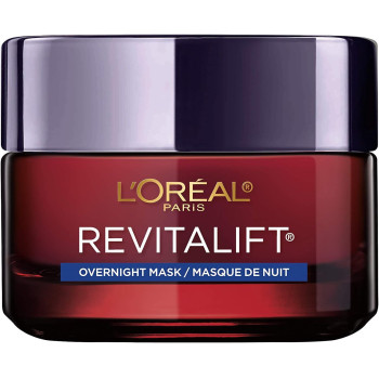 L'OREAL PARIS Skincare Revitalift Triple Power Intensive Overnight Face Mask with Pro Retinol, Vitamin C and Hyaluronic Acid, 1.7 Oz